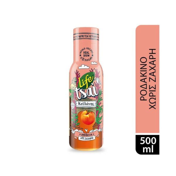 LIFE ΤΣΑΙ ΚΕΥΛΑΝΗΣ ΡΟΔΑΚΙΝΟ 0% ΖΑΧΑΡΗ 500ML