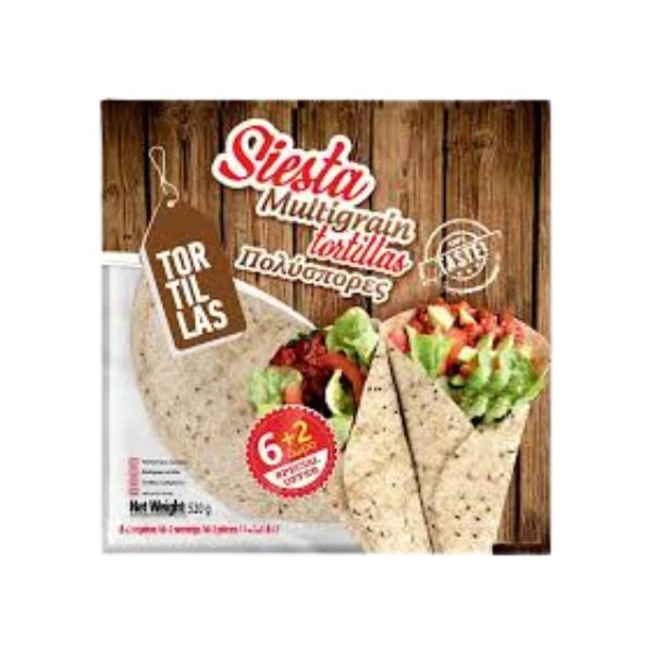 SIESTA TORTILLAS ΠΟΛΥΣΠΟΡΕΣ 8 TEM 520GR