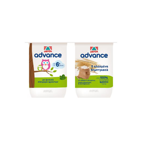 ΠΑΙΔΙΚΟ ΓΙΑΟΥΡΤΙ ADVANCE ΔΕΛΤΑ ΜΕ ΔΗΜΗΤΡΙΑΚΑ 2Χ140GR