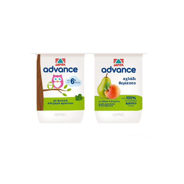 ΠΑΙΔΙΚΟ ΓΙΑΟΥΡΤΙ ADVANCE ΔΕΛΤΑ ΑΧΛΑΔΙ ΒΕΡΥΚΟΚΟ 2Χ140GR