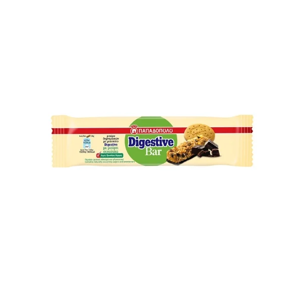 DIGESTIVE BAR ΜΕ ΜΑΥΡΗ ΣΟΚΟΛΑΤΑ ΧΩΡΙΣ ΠΡΟΣΘΗΚΗ ΑΛΑΤΙ 28GR