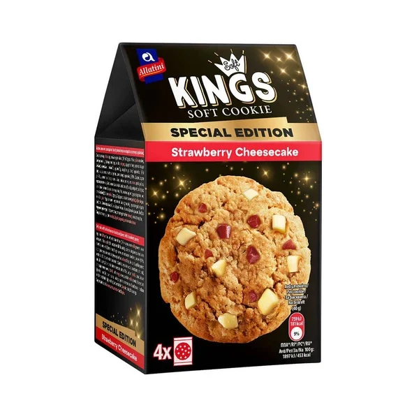 KINGS SOFT COOKIE STRAWB CHEESECAKE ΑΛΛΑΤΙΝΗ 160GR